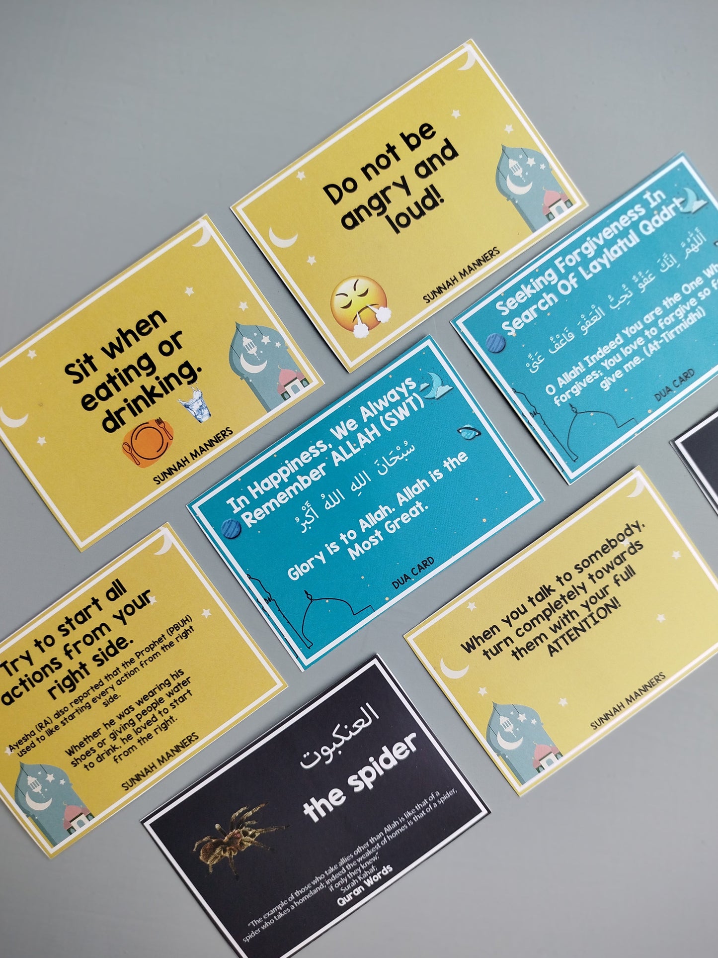 30 Day Ramadan Sunnah, Dua, and Quran Words Cards