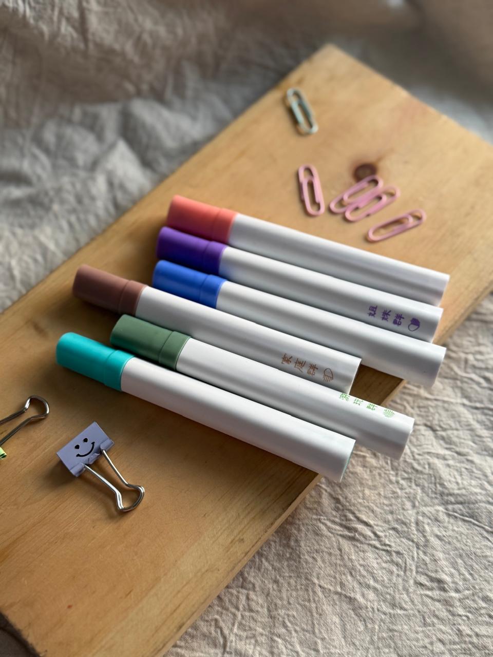 Pastel Highlighter Set-Pack of 6 Soft Hues
