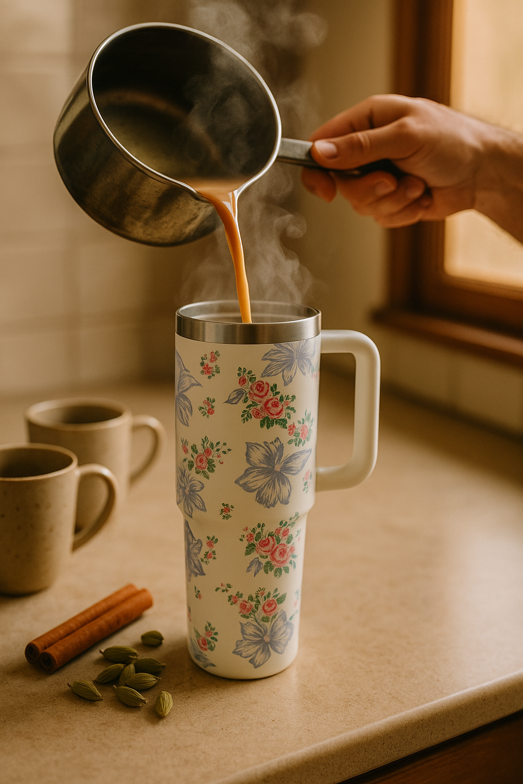 Stanley Floral Tumbler — Hot for Hours, Ice for Longer | Leak-Resistant & Cupholder-Ready