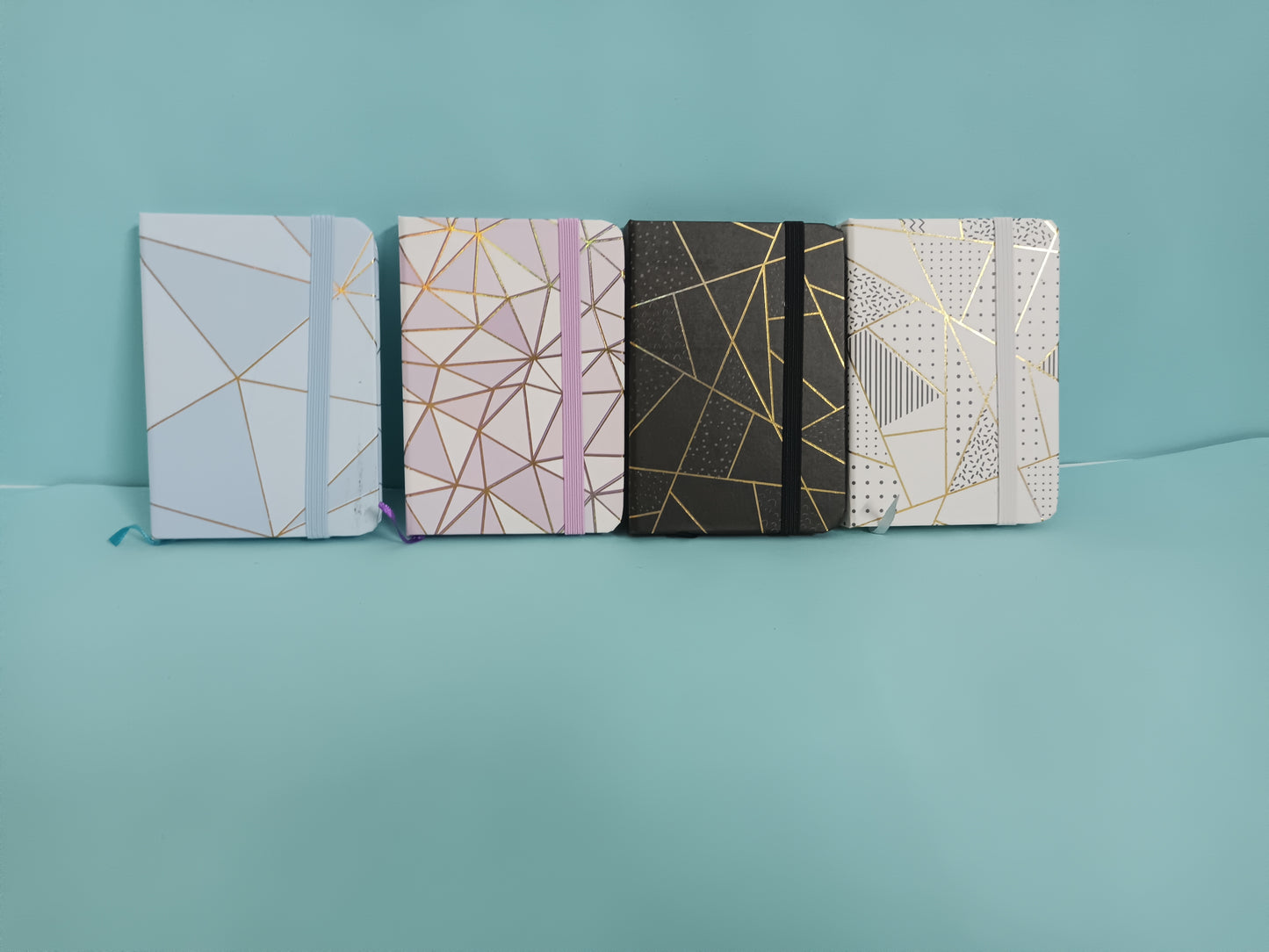 Geometric Design Gold Foil Pocket Sized Diaries