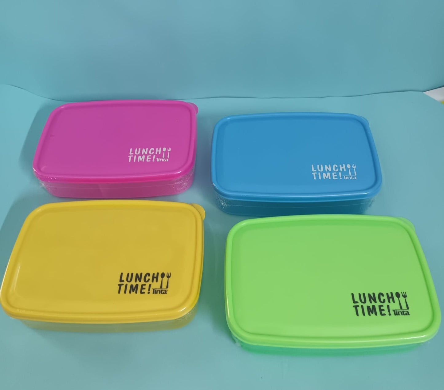 Rectangle Compartment Color Block Lunch Box