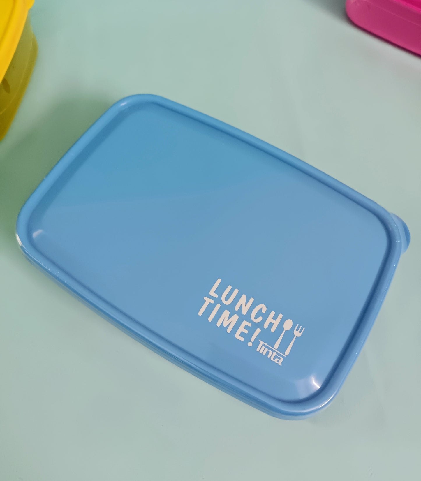 Rectangle Compartment Color Block Lunch Box