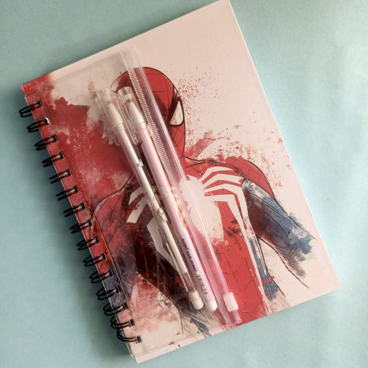 Diaries for Boys with Gel Pens and Transparent Pouch