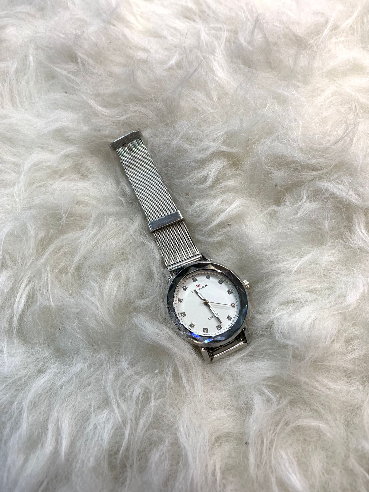 Silver wrist watch