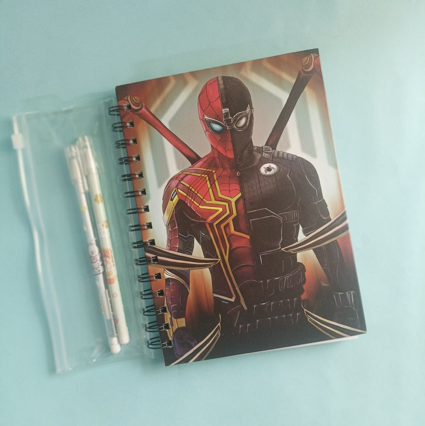 Diaries for Boys with Gel Pens and Transparent Pouch