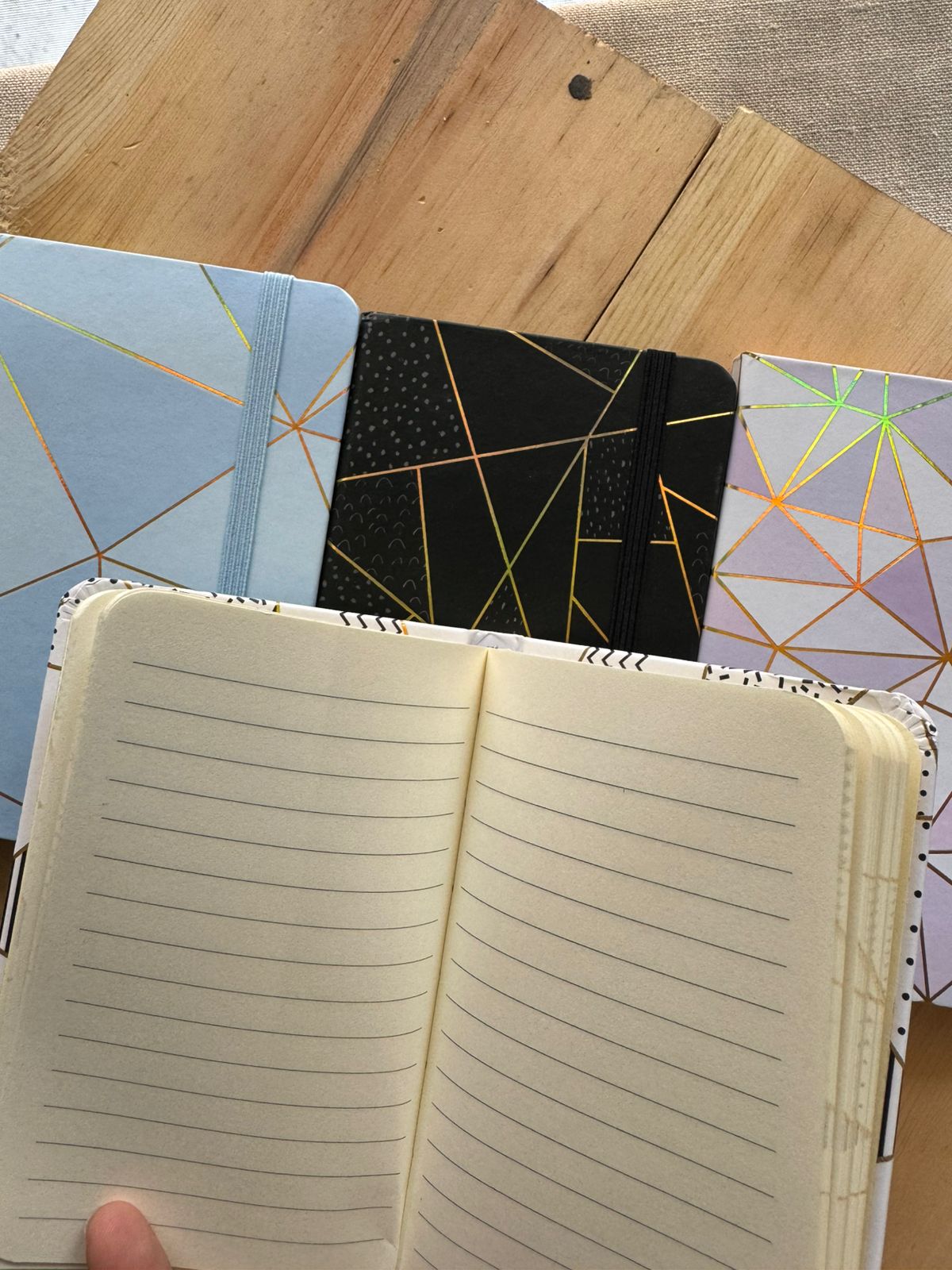 Geometric Design Gold Foil Diary A6