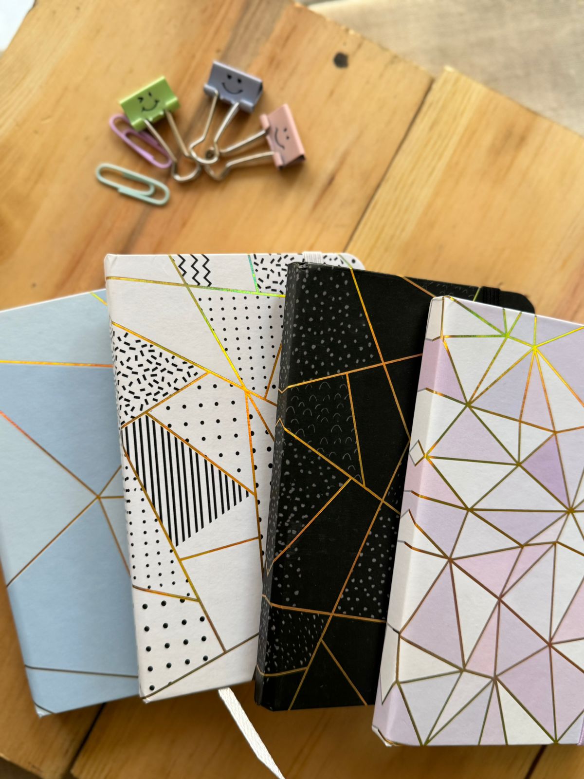 Geometric Design Gold Foil Diary A6