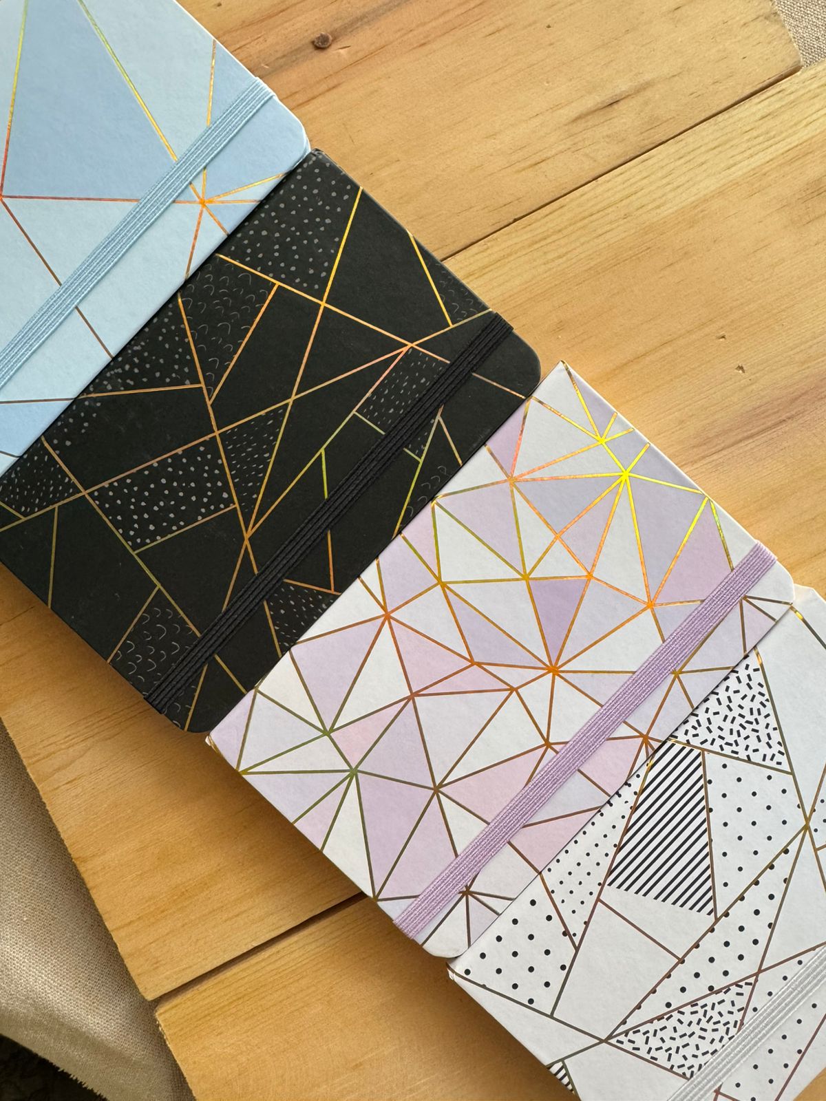 Geometric Design Gold Foil Diary A6