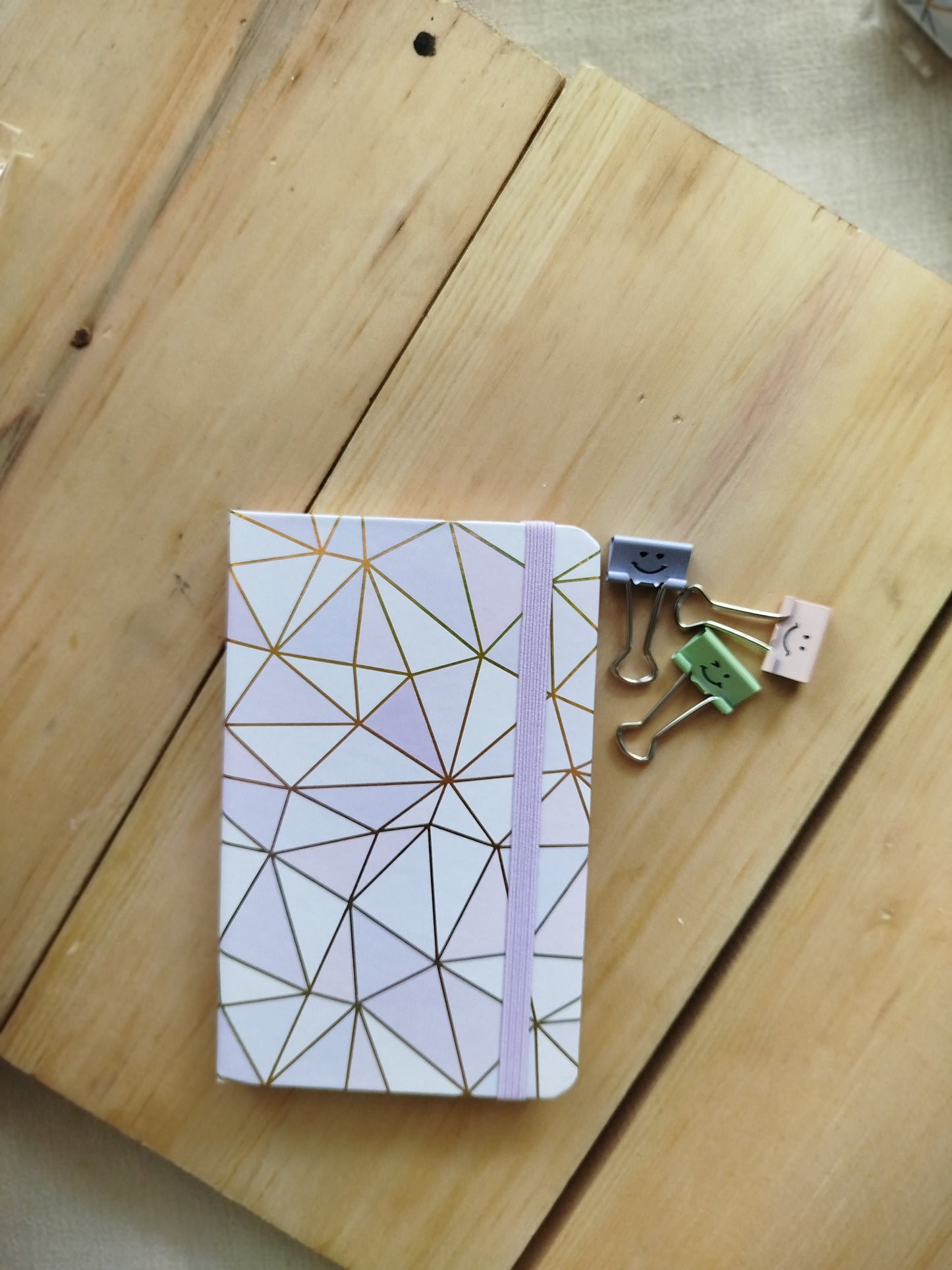 Geometric Design Gold Foil Diary A6